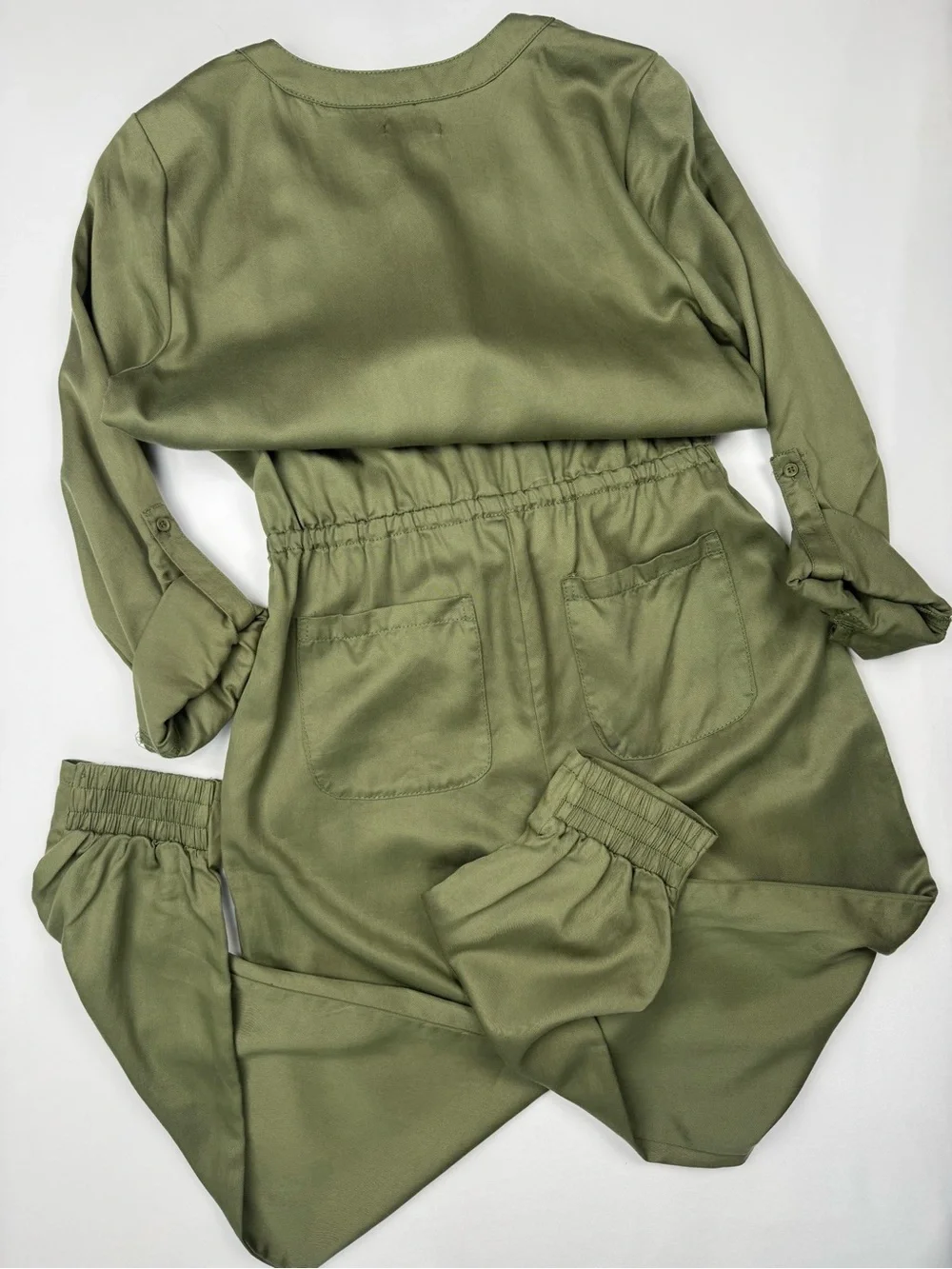 I Heart Ronson Women's Olive Green Utility Jumpsuit Size Small NWT